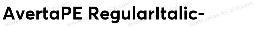 AvertaPE RegularItalic字体转换